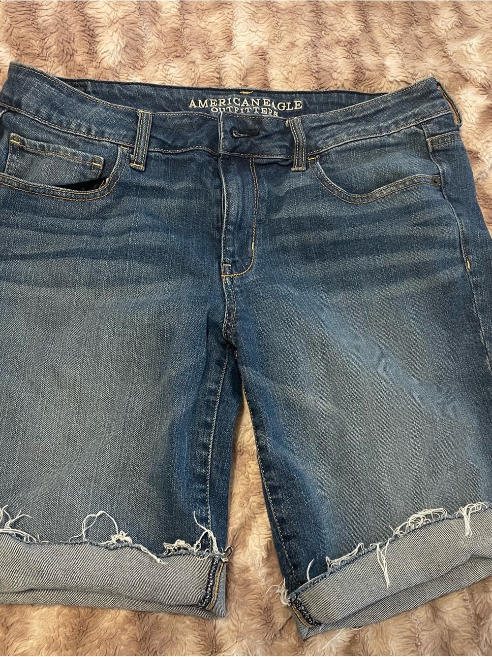 American Eagle Outfitters Blue Stretch Denim Shorts